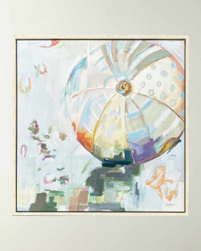 "Beach Balls I" Framed Giclee on canvas
